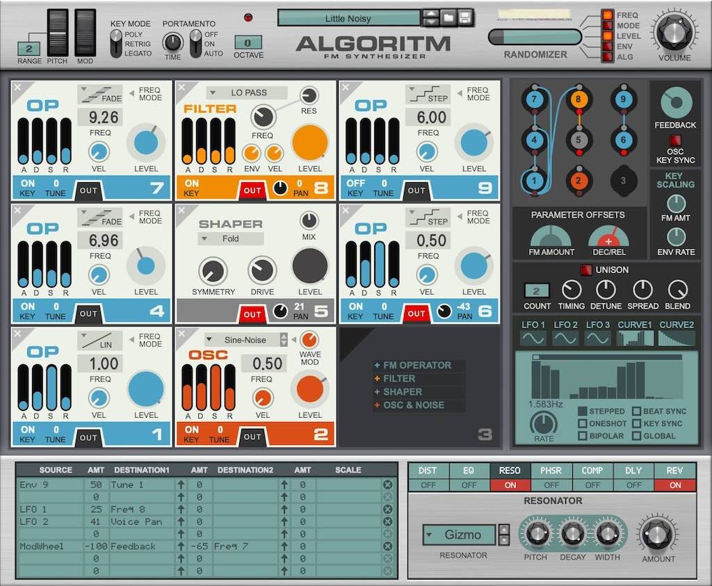 Reason Algoritm soft synth virtual instrument strumenti musicali