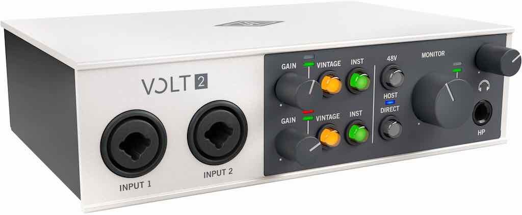 Universal Audio Volt 2 interfaccia audio mobile iphone ipad pc mac hardware home studio recording midiware strumentimusicali