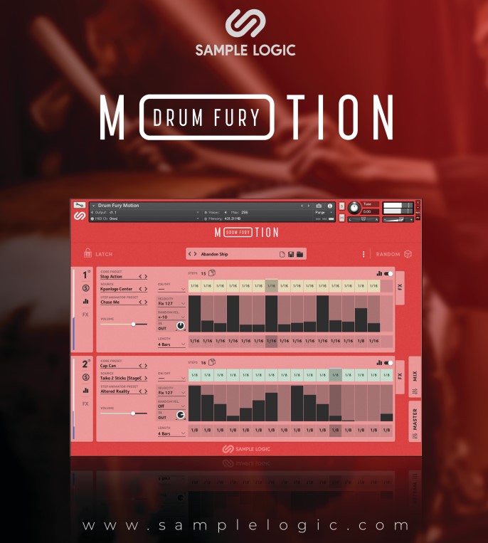 Sample Logic Drum Fury Motion virtual drum machine groove machine NI Kontakt news smstrumentimusicali.it