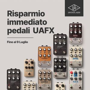 universal audio promozione 9 luglio 2024 pedali uafx compact orion evermore heavenly plate reverb ox amp top box news offerte midiware smstrumentimusicali