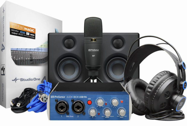 PreSonus AudioBox Studio Ultimate Bundle hardware cuffia interfaccia audio monitor microfono