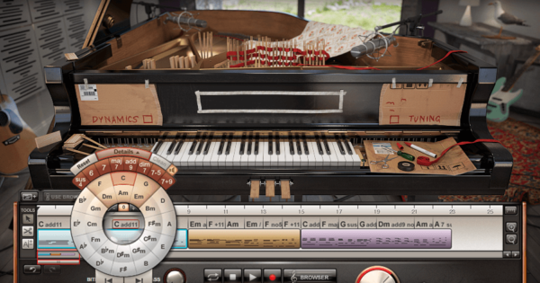 Toontrack EZkeys Cinematic Grand piano preparato virtual instrument