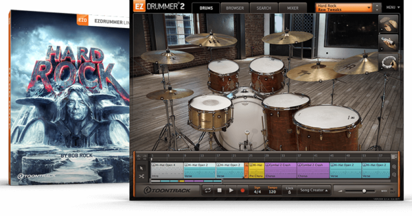 Toontrack Hard Rock EZX espansione drums virtual bob rock