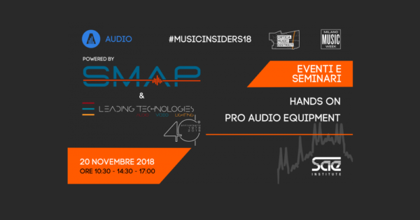 SMAP evento SAE Institute milano music week 2018