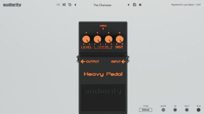 Audiority HeavyPedal software plug-in audio distortion stomp pedale daw virtual strumenti musicali