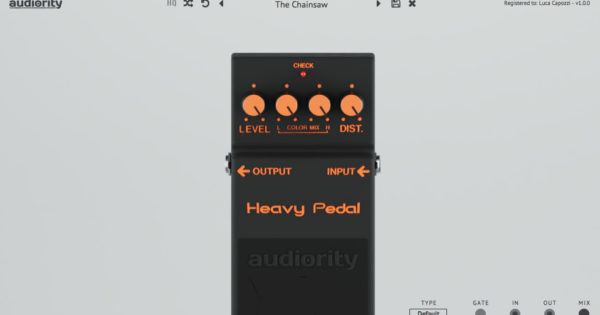 Audiority HeavyPedal software plug-in audio distortion stomp pedale daw virtual strumenti musicali