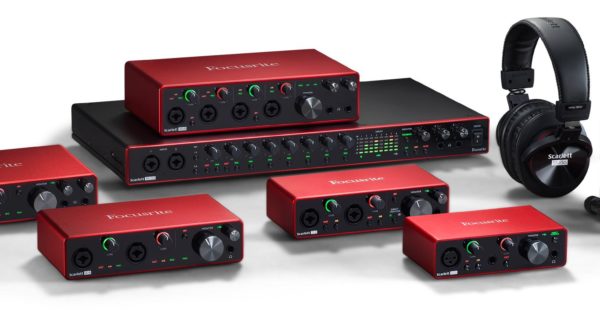 Focusrite Scarlett solo 8i6 2i2 4i4 18i8 18i20 interfaccia audio pro studio home eko music group strumenti musicali