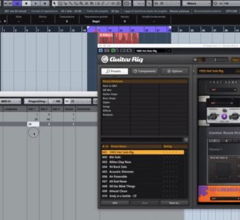 programmazione MIDI Guitar Rig strumenti musicali