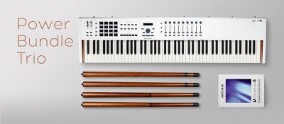 Arturia Power Trio Bundle KeyLab 88 MkII V Collection 6 Wooden Legs midiware strumenti musicali