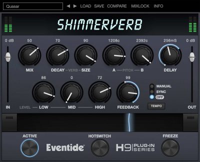 Eventide ShimmerVerb plug-in audio virtual mix mixing processing reverb strumenti musicali