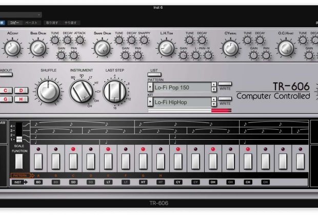 RolandCloud TR-606 virtual instrument drum machine synth plug-in audio daw software roland strumenti musicali