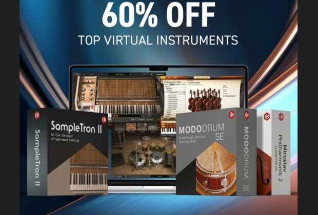 IK Multimedia offerte virtual instruments 60% Miroslav Philharmonik 2 CE MODO DRUM SE 1.5 SampleTron 2 Total Studio 4 67% price prezzo offerta sale news smstrumentimusicali