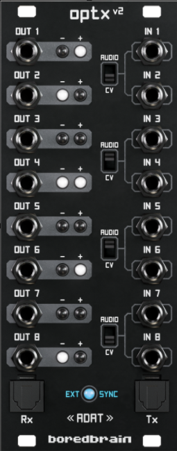 BoredbrainMusic Optxv2 ADATLightpipe Eurorack modularsynths sintetizzatori, audio sintetizzatori modulari news smstrumentimusicali