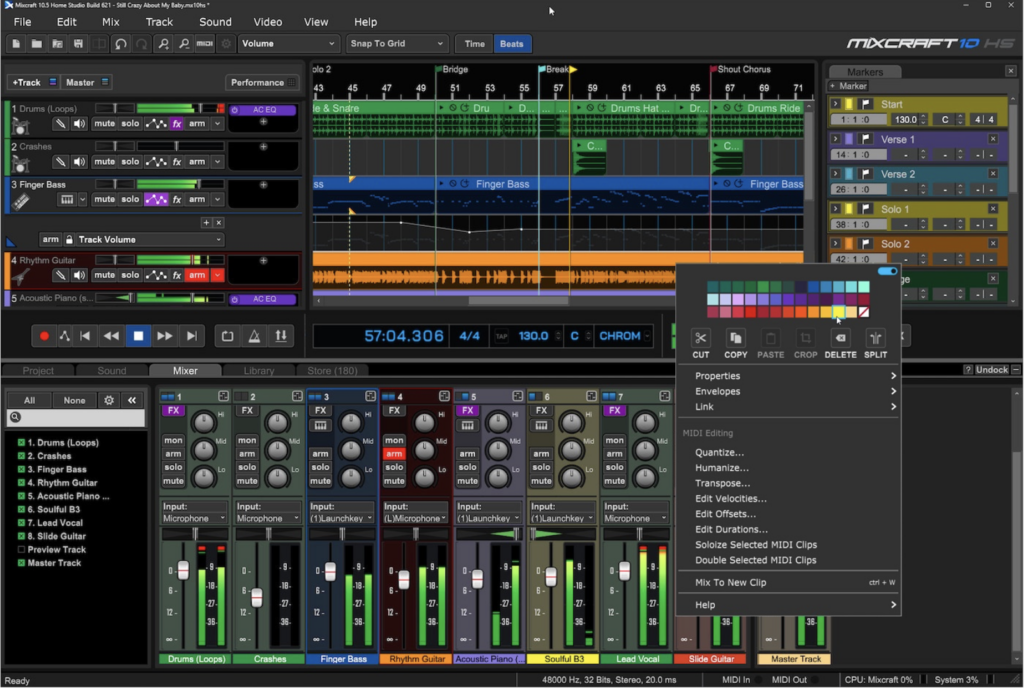 Acoustica Releases Mixcraft 10.6 Home Studio 